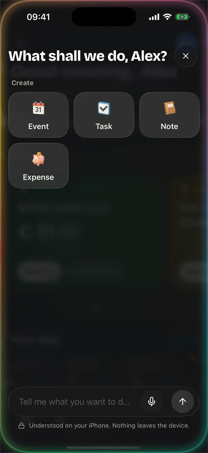 Ohana's + button assistant