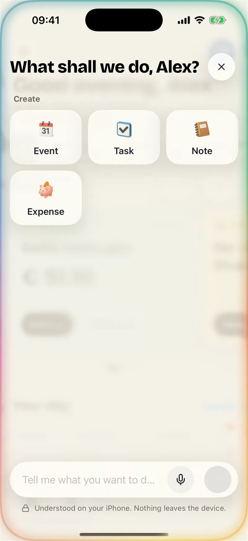 Ohana's + button assistant
