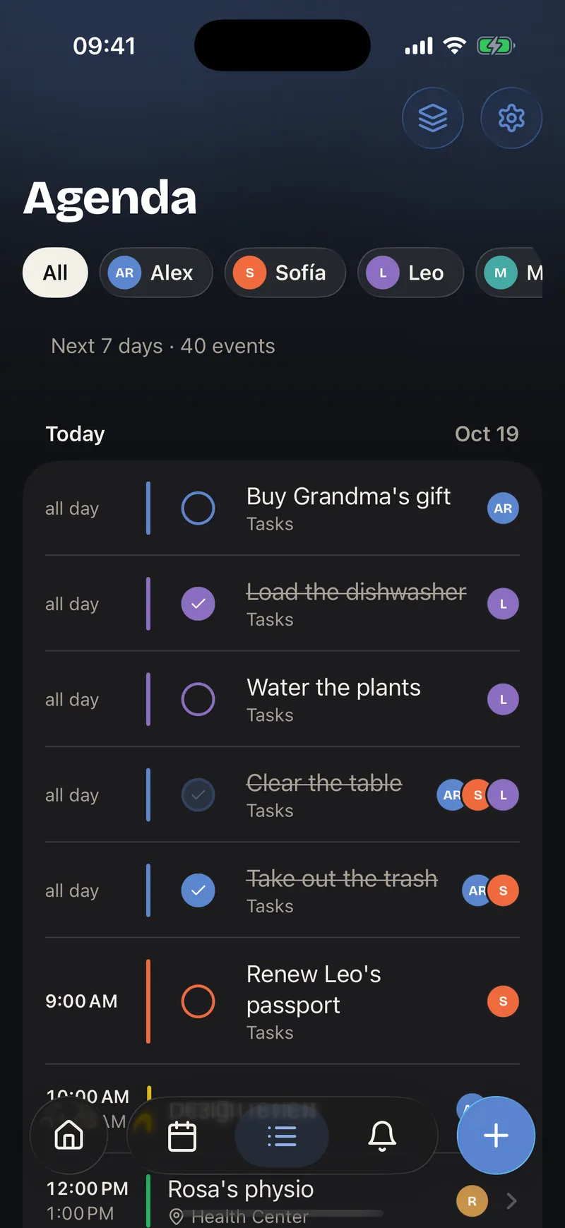 Calendar: Agenda