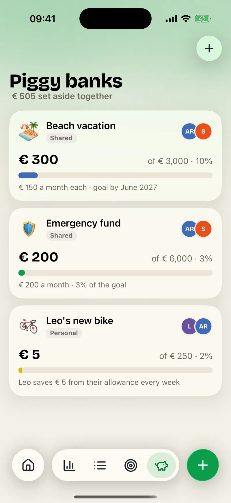 Finances: Piggy banks