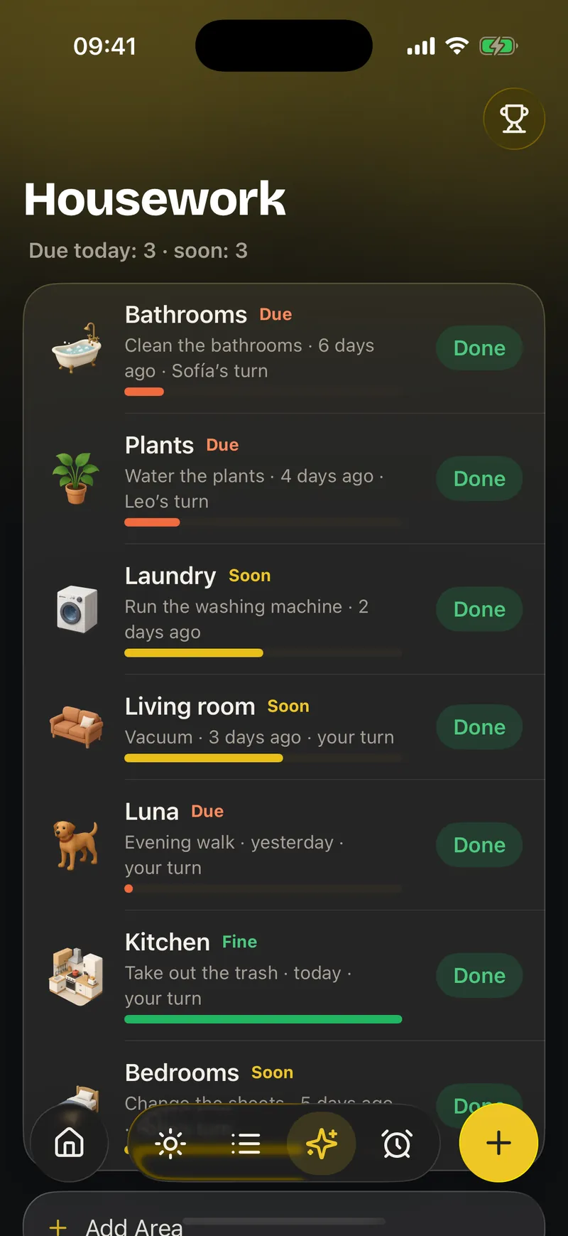Tasks: Housework