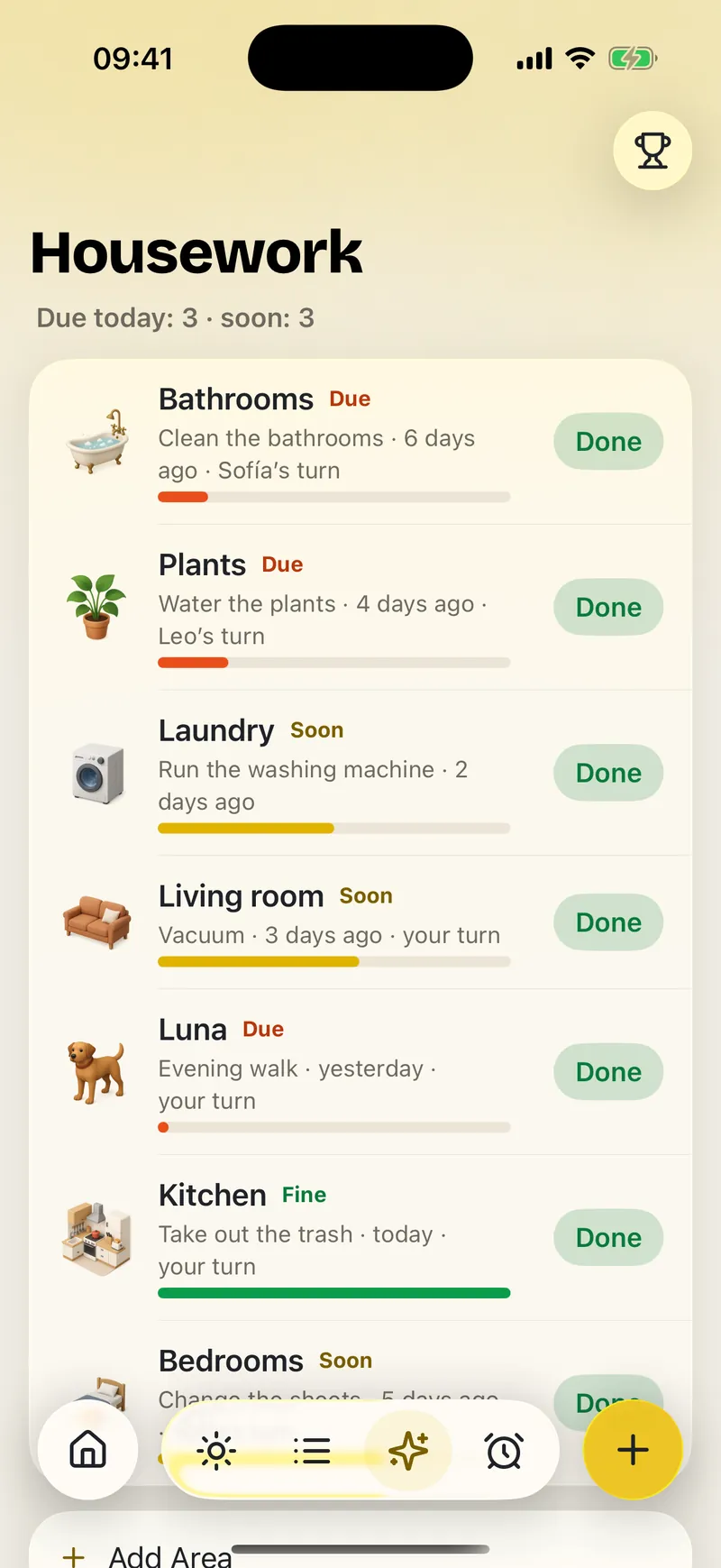 Tasks: Housework
