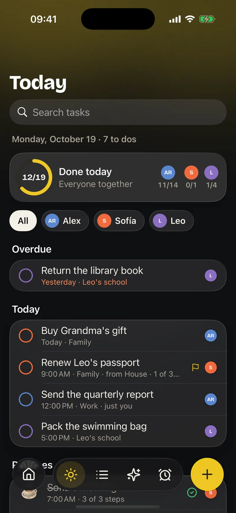 Tasks: Today