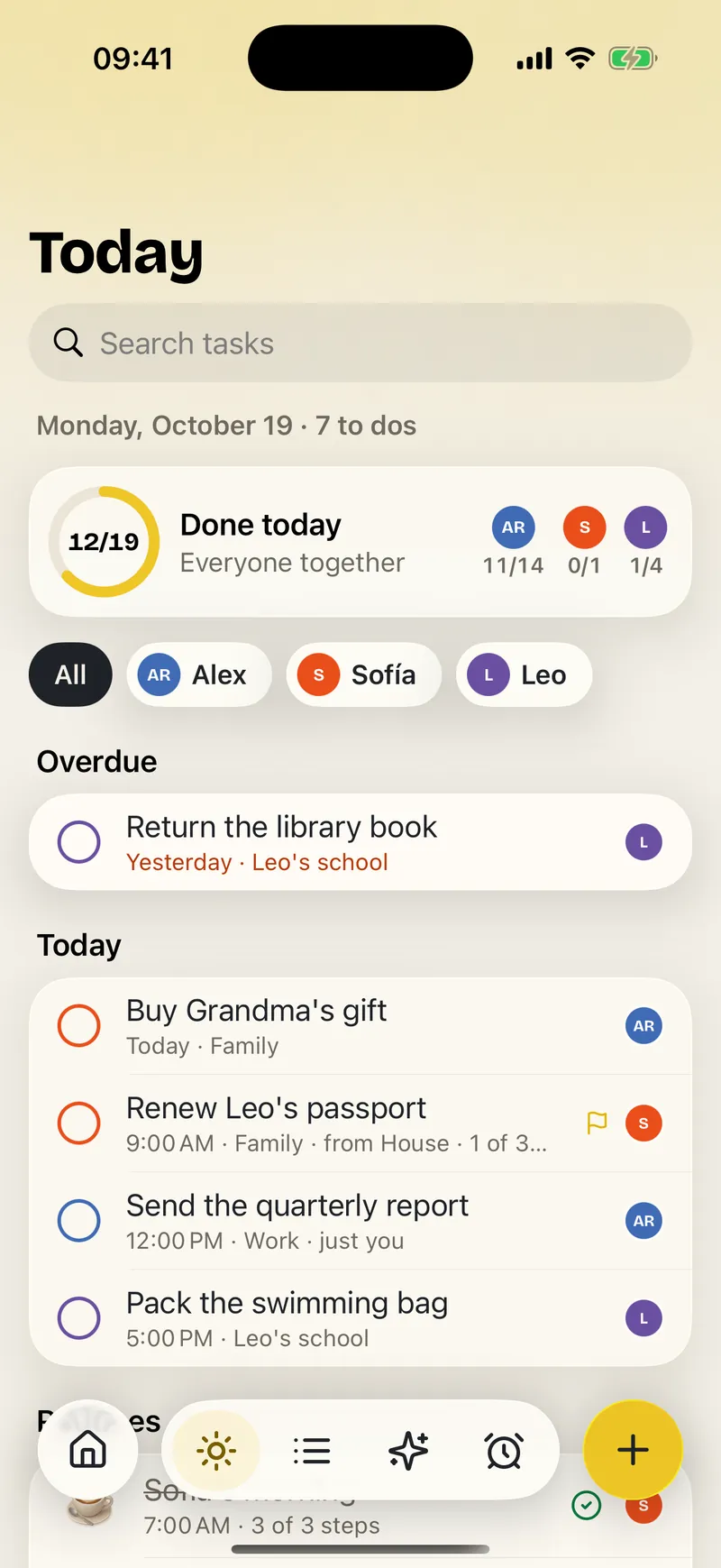 Tasks: Today